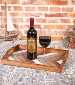 Buchstaben-Tablett aus Holz