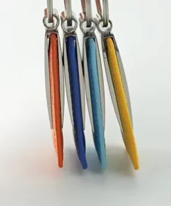 Klassischer Anhänger aus echtem Leder mit Edelstahlring für Weihnachten