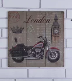 Schild mit Wunschspruch aus Nussbaumholz