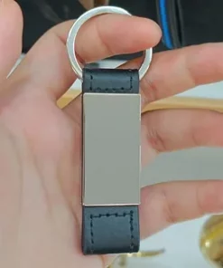 Klassischer Leder-Schlüsselanhänger mit Datum für Muttertag