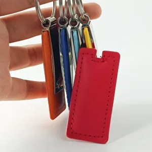Moderner Lederanhänger für Schlüsselbund für Jubiläum