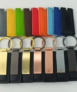 Moderner Lederanhänger mit Datum als Werbegeschenk