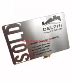 Metallische Visitenkarte mit Glanzeffekt