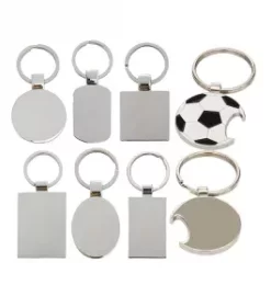 Metallanhänger rechteckig blanko