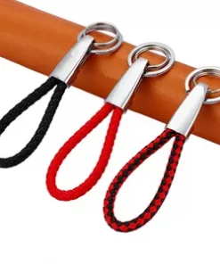 Moderner Anhänger aus echtem Leder mit Initialen für Firmenkunden