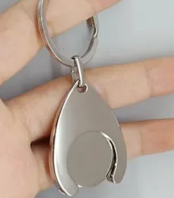 Metall-Schlüsselanhänger mit Chip für Einkaufswagen