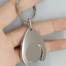 Metall-Schlüsselanhänger mit Chip für Einkaufswagen