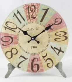 Natürliche Wanduhren mit personalisierter Botschaft aus Holz