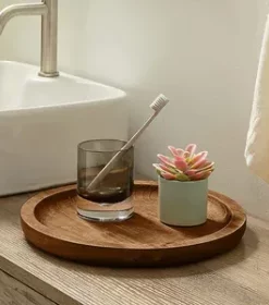 Vintage Gravurtablett aus Holz