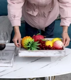 Holztablett mit eingraviertem Lieblingszitat