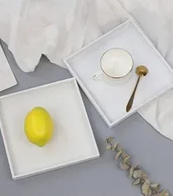 Verschenktes Tablett mit Botschaft