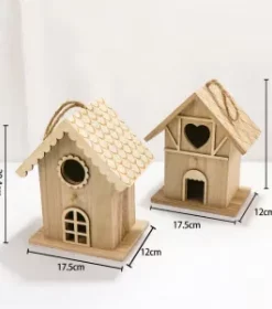Stimmungsvolles Vogelhaus mit LED-Beleuchtung und Wunschgravur für Abenddeko