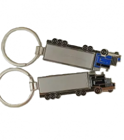 Schlüsselanhänger mit Auto-Silhouette aus Metall