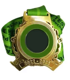 Boxmedaille in runder Form