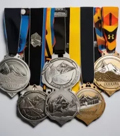 Marathonmedaille aus Metall mit Band