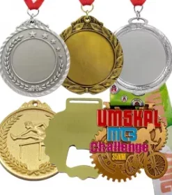 Metallmedaille mit Emblemgravur