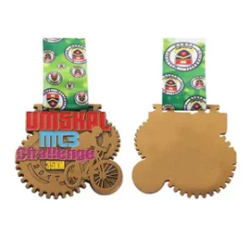 Metallmedaille mit farbiger Gravur