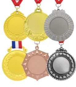 Bronzemedaille mit Veredelung