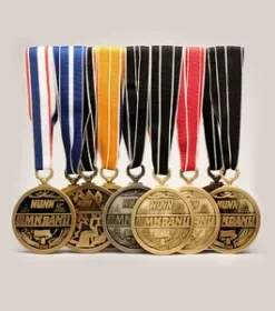 Silbermedaille mit Farbverlauf