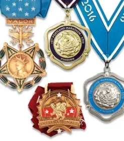 Schulabschlussmedaille mit Textfeld