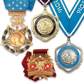 Schulabschlussmedaille mit Textfeld