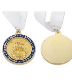 Metallmedaille mit sportlicher Symbolik