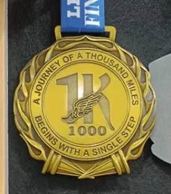 Sportlicher Anhänger als Medaille