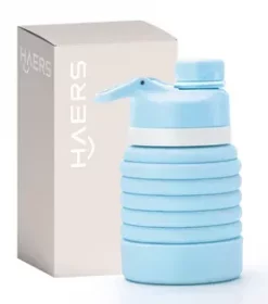 Personalisierte faltbare Wasserflasche mit Gravur – Nachhaltige Trinkflasche für Sport und Freizeit