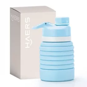 Personalisierte faltbare Wasserflasche mit Gravur – Nachhaltige Trinkflasche für Sport und Freizeit