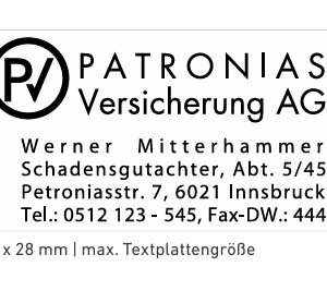 5203 stempel Professional, 49x28 mm