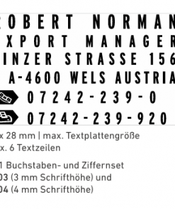 5253 stempel Professional, 49 x 28 mm, 6 Textzeilen