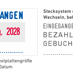 5430/L – Datum mit 8 Textbausteinen stempel Professional, 41 x 24 mm