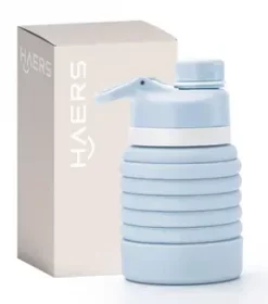 Faltbare Wasserflasche mit Namensgravur – Perfekt für Reisen und Camping