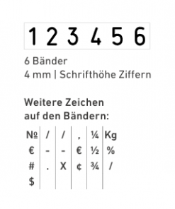5546 stempel Professional, 4 mm 6-stellig