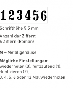 5756/M stempel Professional, 6-stellig