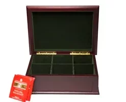 Edle Holz-Teebox mit Gravur – Hochwertiges Accessoire für Küche und Büro