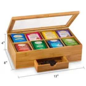 Teebox aus Holz mit individueller Gravur – Stilvolle Aufbewahrung für Teesorten