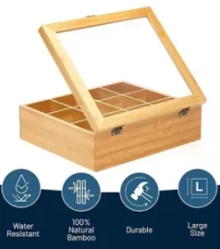 Hochwertige Holz-Teebox personalisieren lassen – Perfekt für Hochzeiten und Events