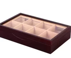 Edle Holz-Teebox mit Gravur – Luxuriöse Geschenkidee für Firmenkunden