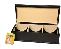 Premium Holzbox für Tee mit Gravur – Edle Box mit Wunschgravur