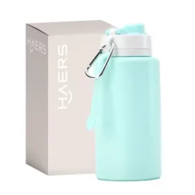 Platzsparende faltbare Wasserflasche mit Gravur – Ideal für Sport und Fitnessstudio