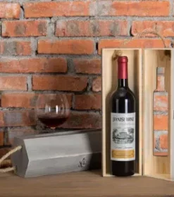 Holzbox für Wein mit Logo oder Text gravieren – Luxuriöse Holz-Weinbox für Geburtstage