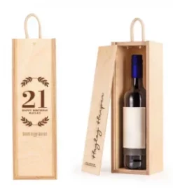 Individuelle Wein-Geschenkbox aus Holz – Individuelles Geschenk für Weihnachten