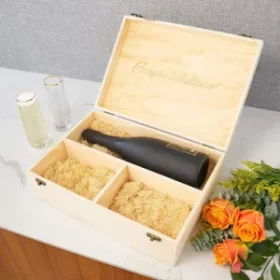 Edle Holz-Weinbox für besondere Anlässe – Besonderes Präsent für Genießer