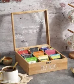 Personalisierte Holzbox für Tee mit Gravur – Kreatives Geschenk für Familie und Freunde