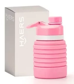 Leichte faltbare Wasserflasche mit Gravur – Wiederverwendbar und BPA-frei