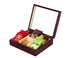 Personalisierte Holzbox für Tee mit Gravur – Geschenkidee für Teeliebhaber