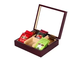 Personalisierte Holzbox für Tee mit Gravur – Geschenkidee für Teeliebhaber