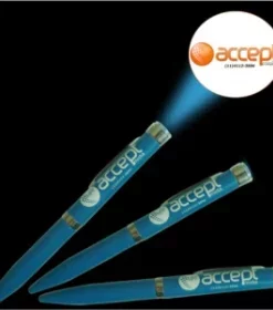 Werbekugelschreiber mit Logo-Projektion für Events