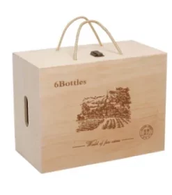Personalisierte Holzbox für Wein mit Gravur – Elegante Präsentbox für edle Tropfen